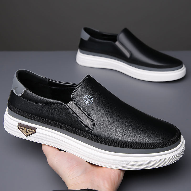 ALESSIO LEATHER SLIP-ONS