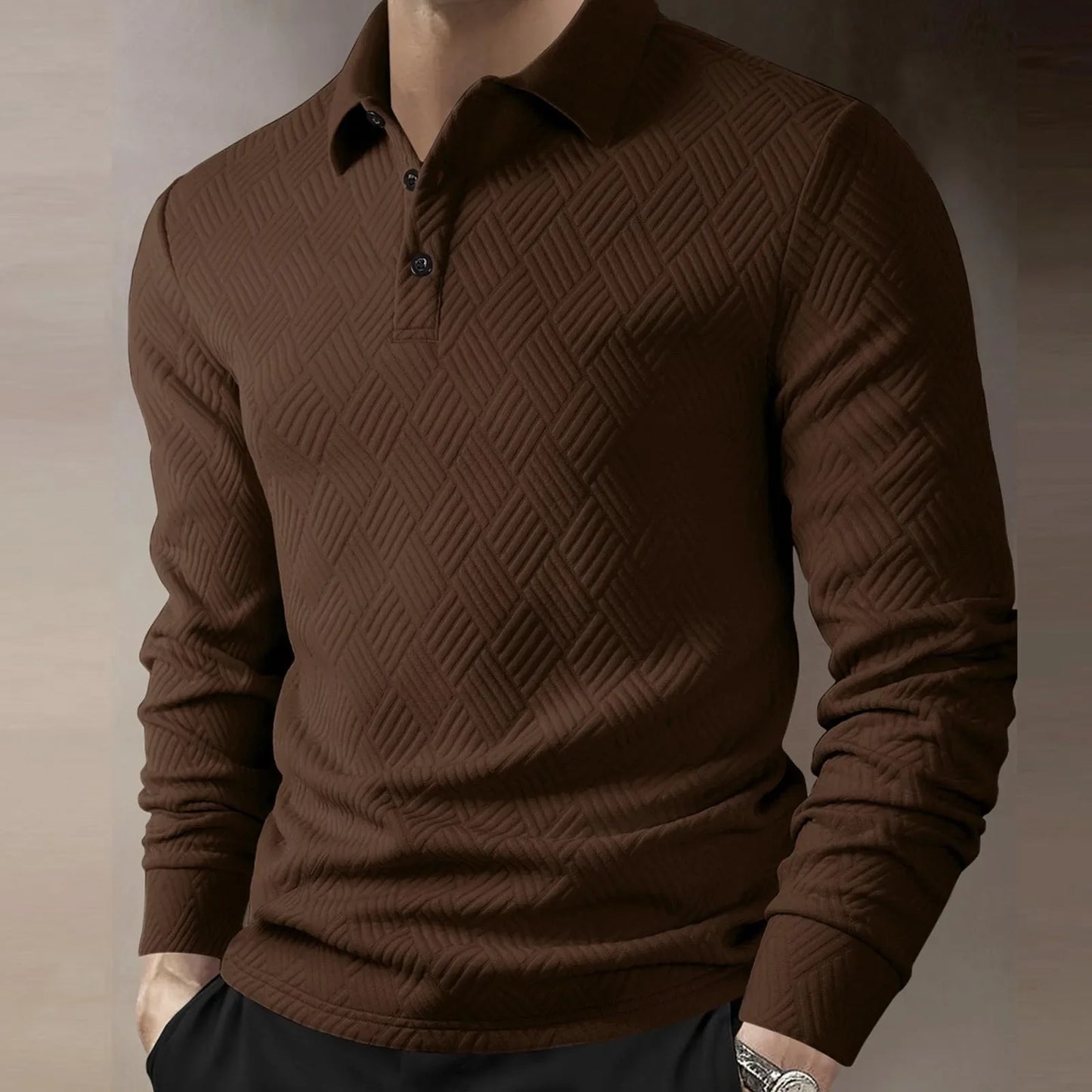 CALVANO ELEVATED KNIT POLO