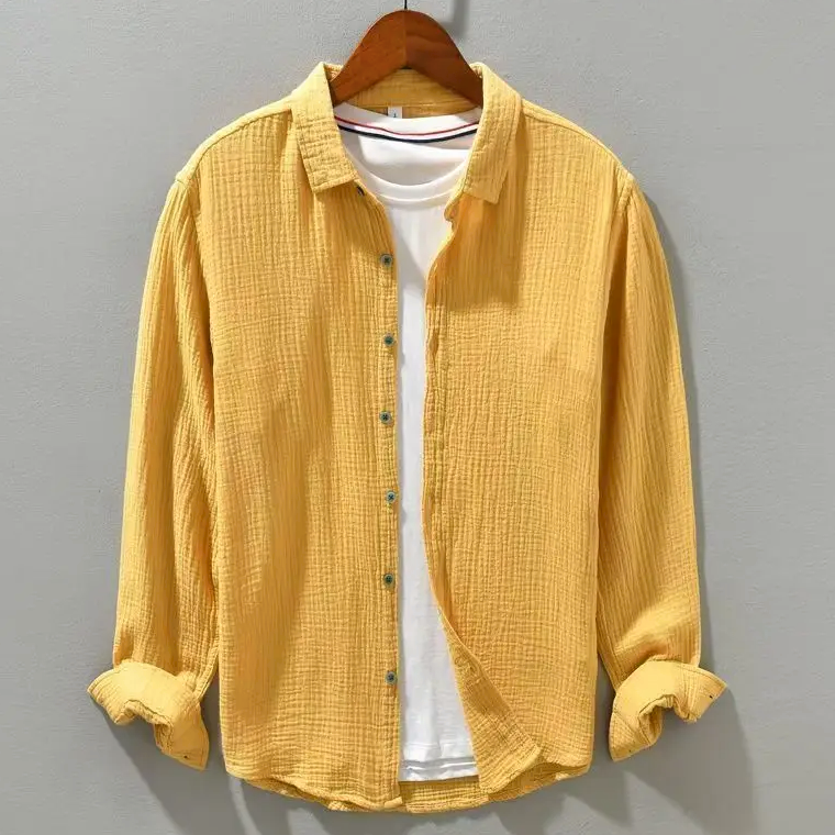 SANDSTONE TEXTURE BUTTON SHIRT