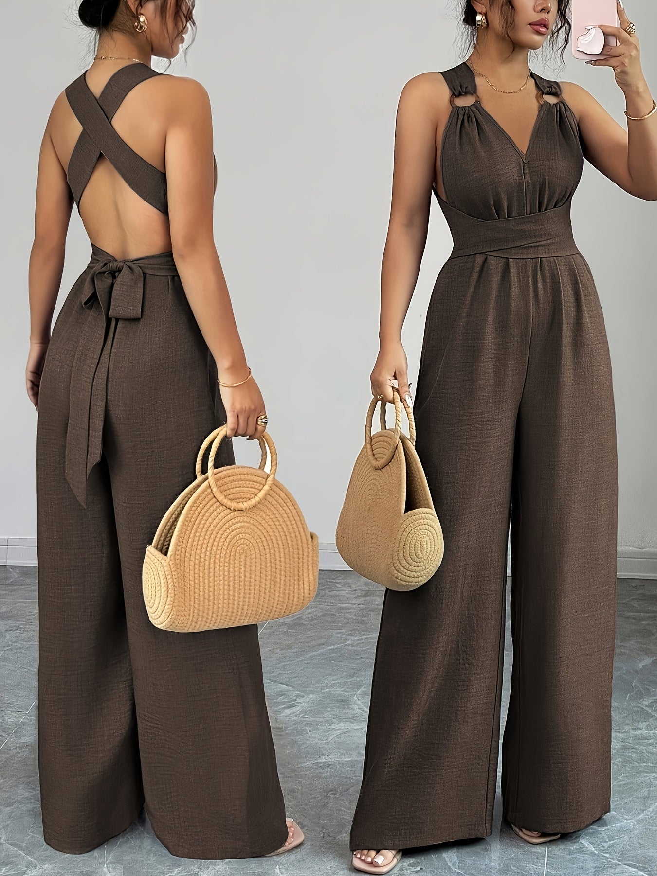 LAVENDER CROSSBACK JUMPSUIT