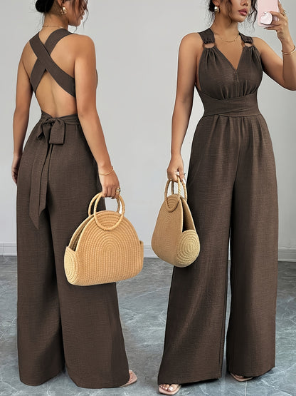 LAVENDER CROSSBACK JUMPSUIT