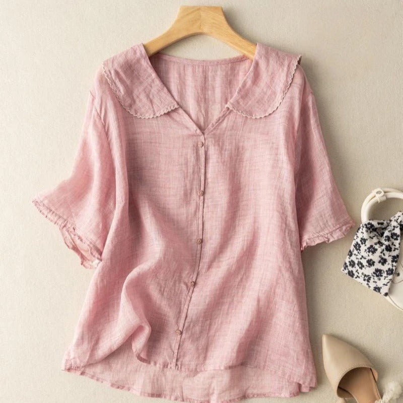 SANDRIFT LINEN BLOUSE