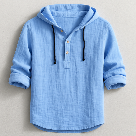 COASTLINE HOODED LINEN SHIRT