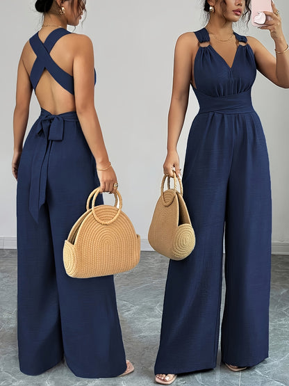 LAVENDER CROSSBACK JUMPSUIT