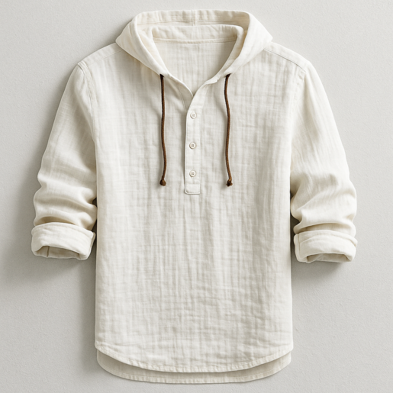 COASTLINE HOODED LINEN SHIRT