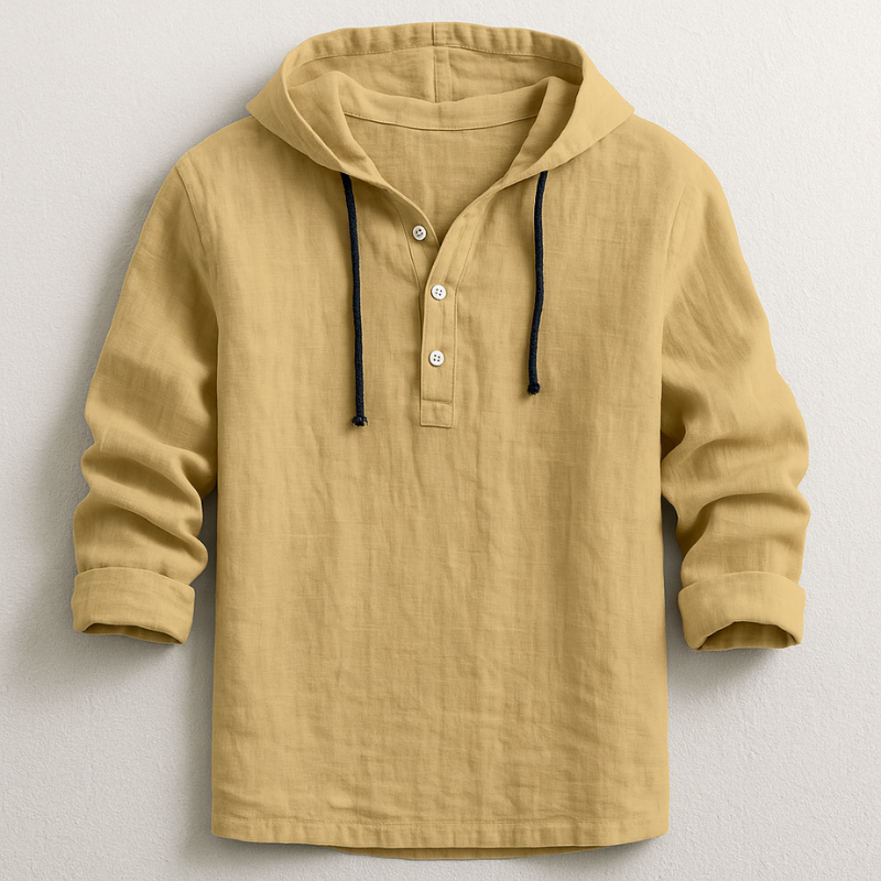 COASTLINE HOODED LINEN SHIRT