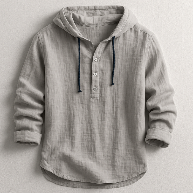 COASTLINE HOODED LINEN SHIRT
