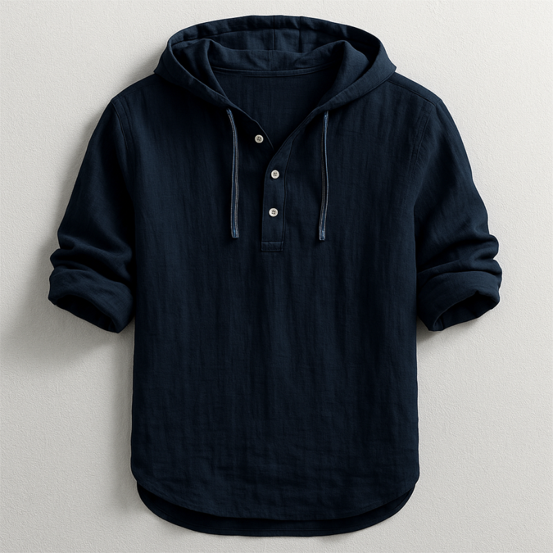 COASTLINE HOODED LINEN SHIRT