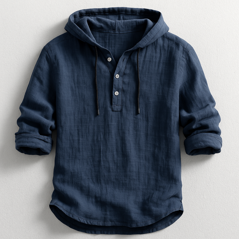 COASTLINE HOODED LINEN SHIRT