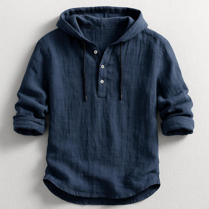 COASTLINE HOODED LINEN SHIRT