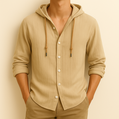 HARLOW HOODED BUTTON SHIRT