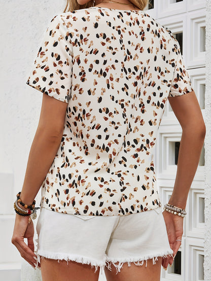 MEADOWPRINT NOTCH BLOUSE