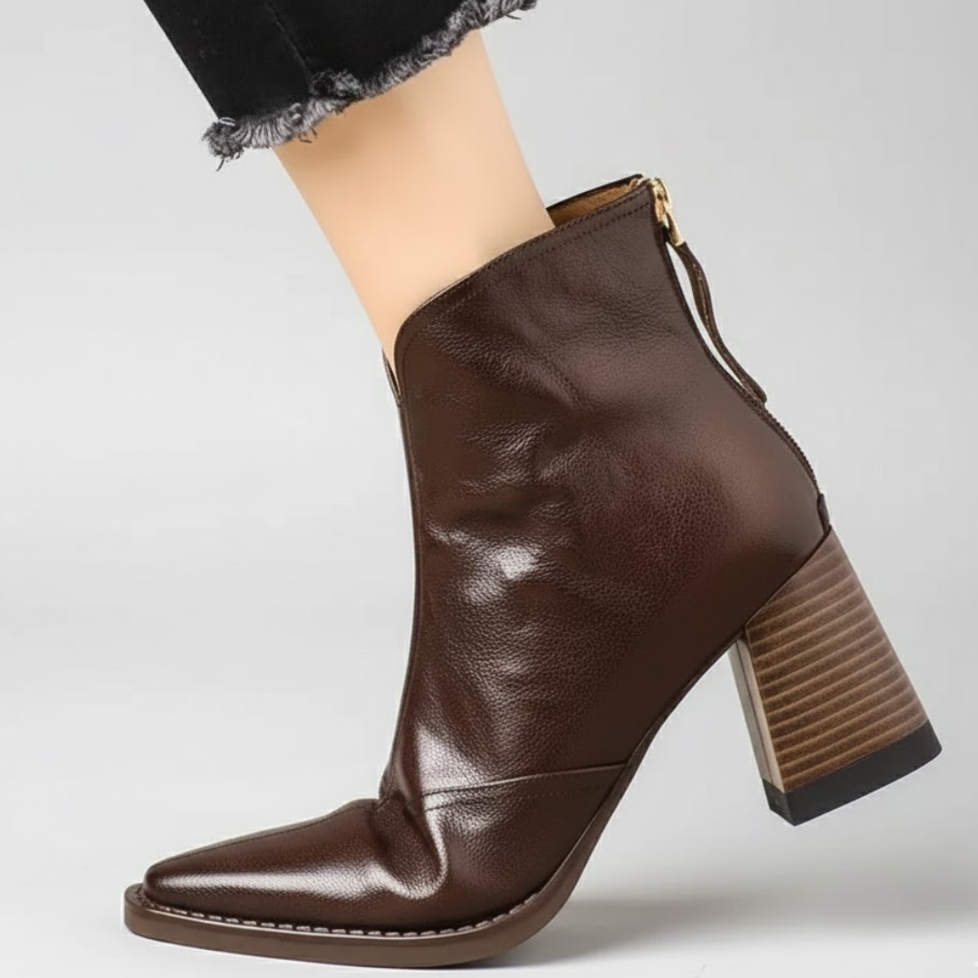 SHAPED | LUXURY MID-HEEL ANKLE BOOTS