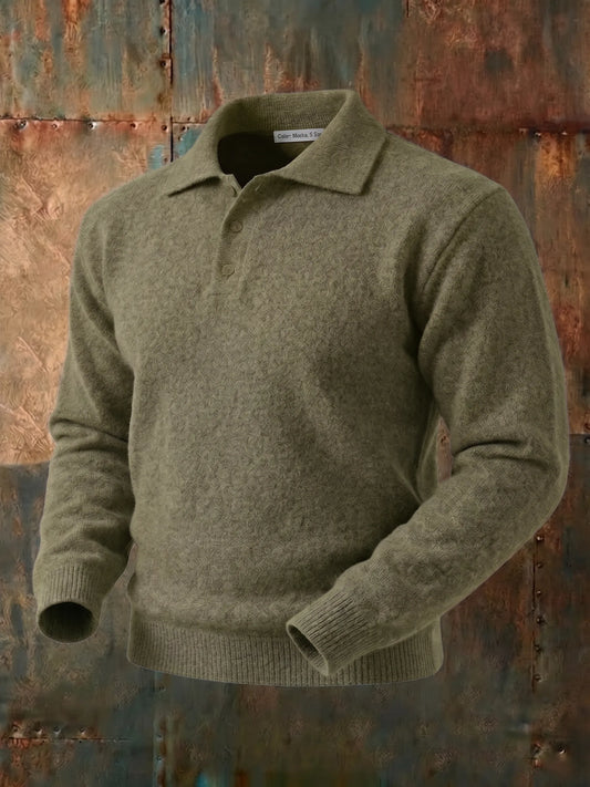 ASHWORTH KNIT POLO SWEATER