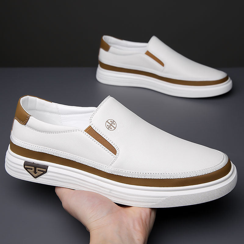 ALESSIO LEATHER SLIP-ONS