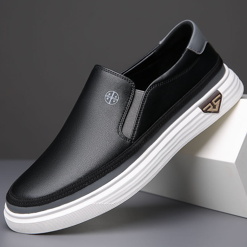 ALESSIO LEATHER SLIP-ONS