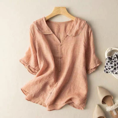 SANDRIFT LINEN BLOUSE
