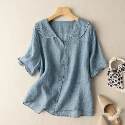 SANDRIFT LINEN BLOUSE