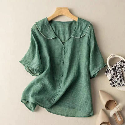 SANDRIFT LINEN BLOUSE