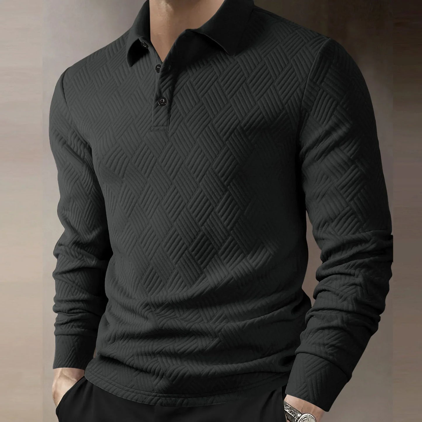 CALVANO ELEVATED KNIT POLO