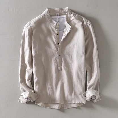 ARTURO LINEN MANDARIN SHIRT
