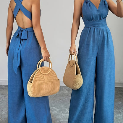 LAVENDER CROSSBACK JUMPSUIT