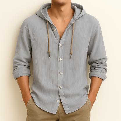 HARLOW HOODED BUTTON SHIRT