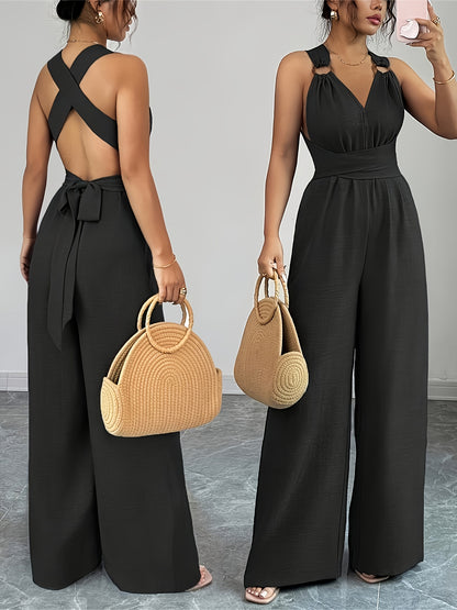 LAVENDER CROSSBACK JUMPSUIT