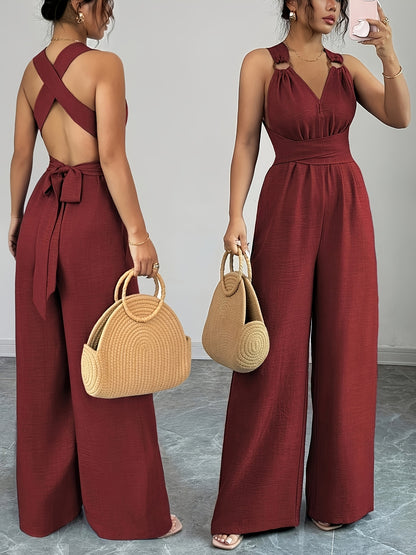 LAVENDER CROSSBACK JUMPSUIT