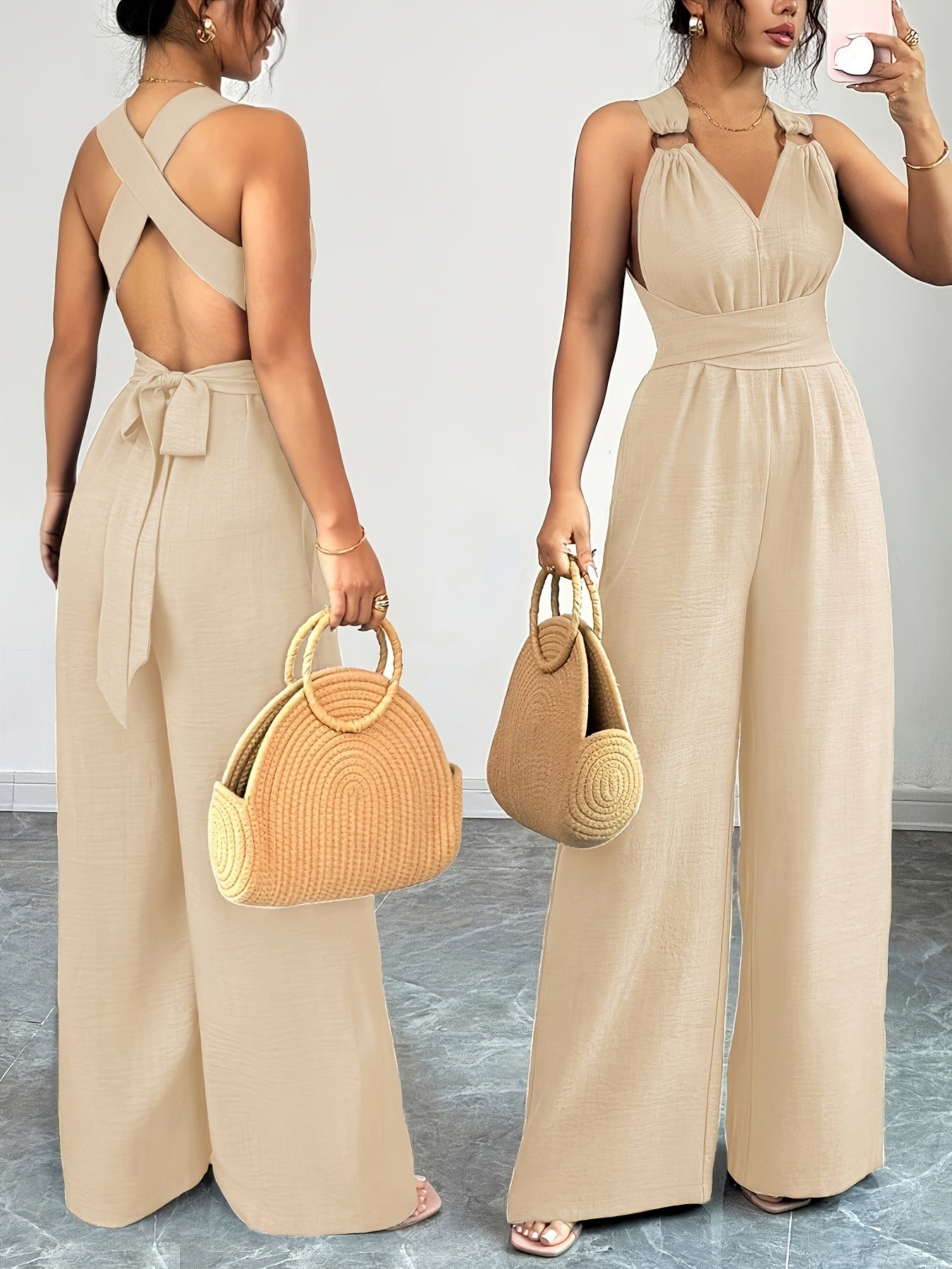 LAVENDER CROSSBACK JUMPSUIT