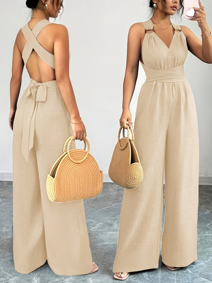 LAVENDER CROSSBACK JUMPSUIT