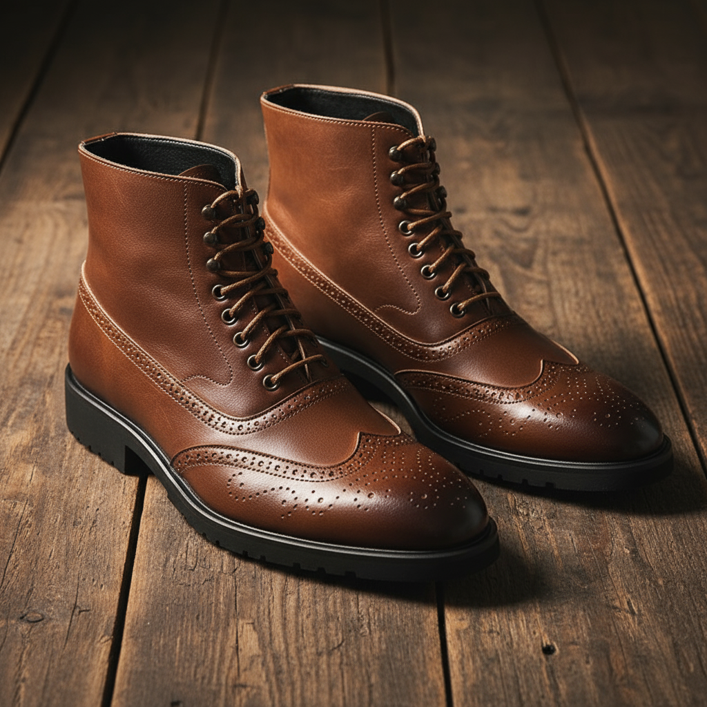 BRAXTON BROGUE BOOTS
