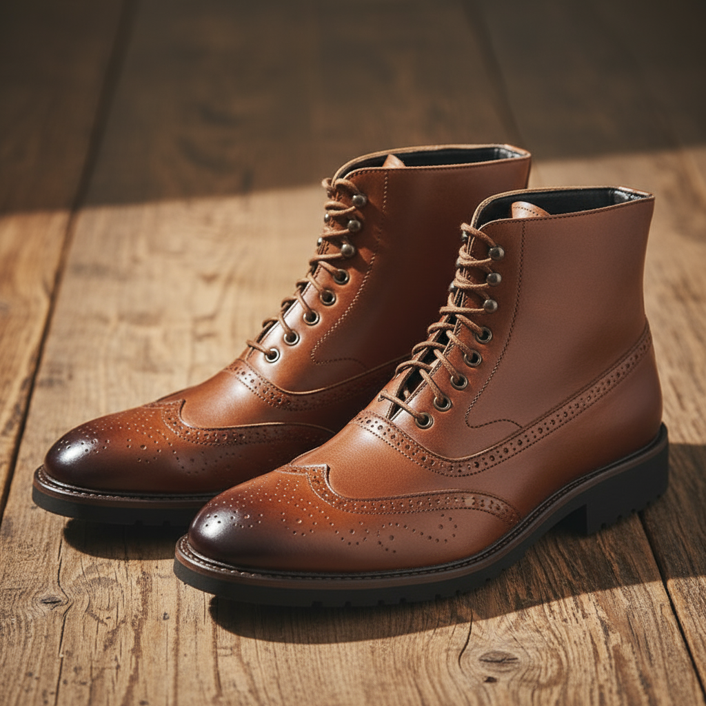 BRAXTON BROGUE BOOTS