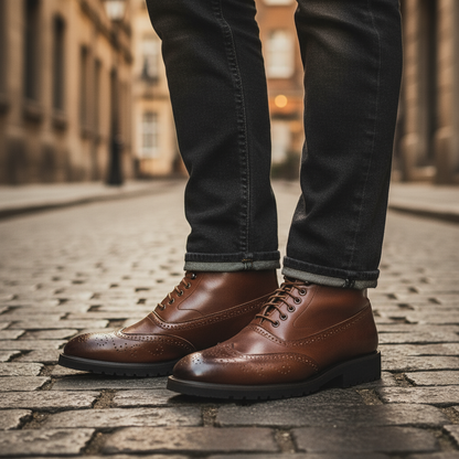 BRAXTON BROGUE BOOTS