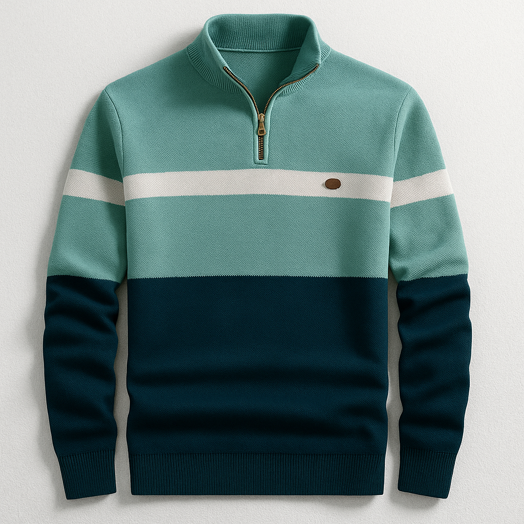 AURELIO MODERN ZIP PULLOVER