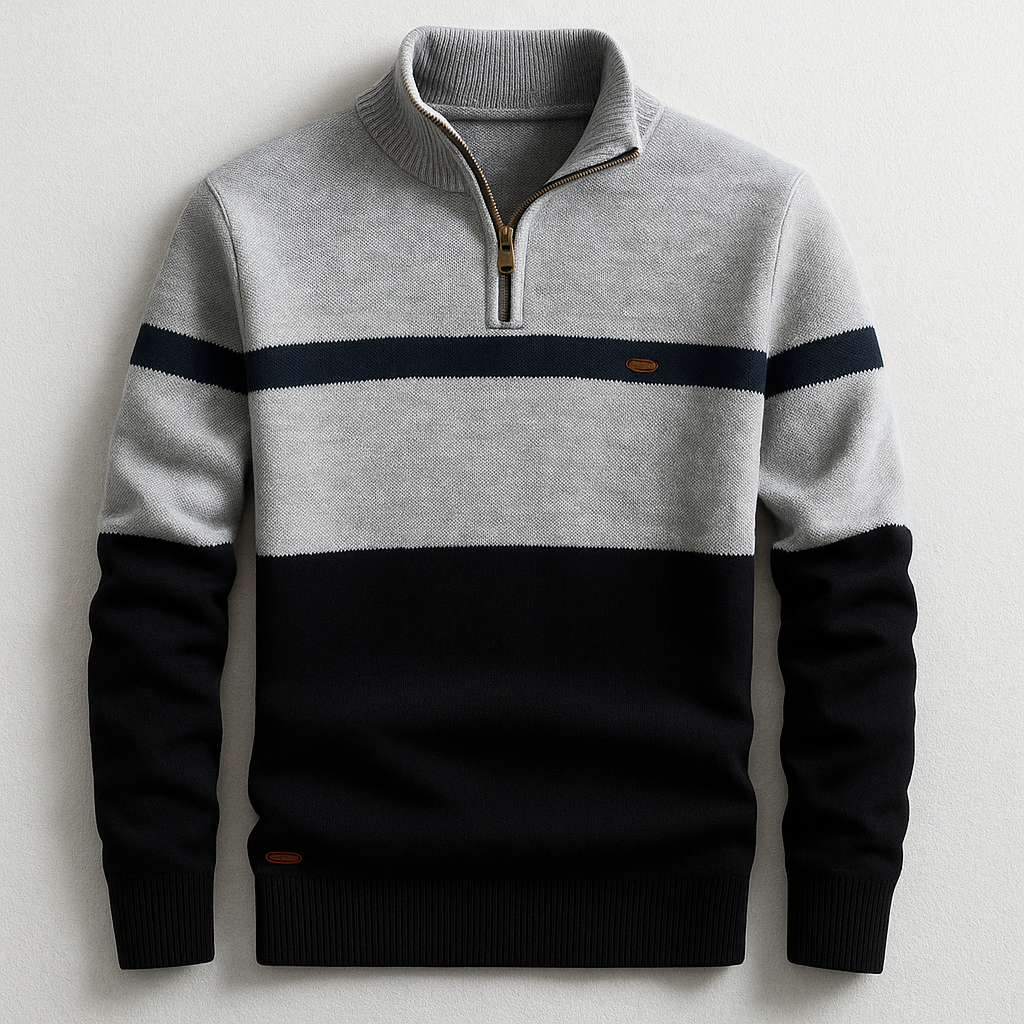 AURELIO MODERN ZIP PULLOVER