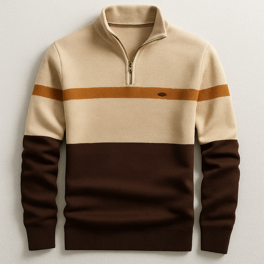 AURELIO MODERN ZIP PULLOVER