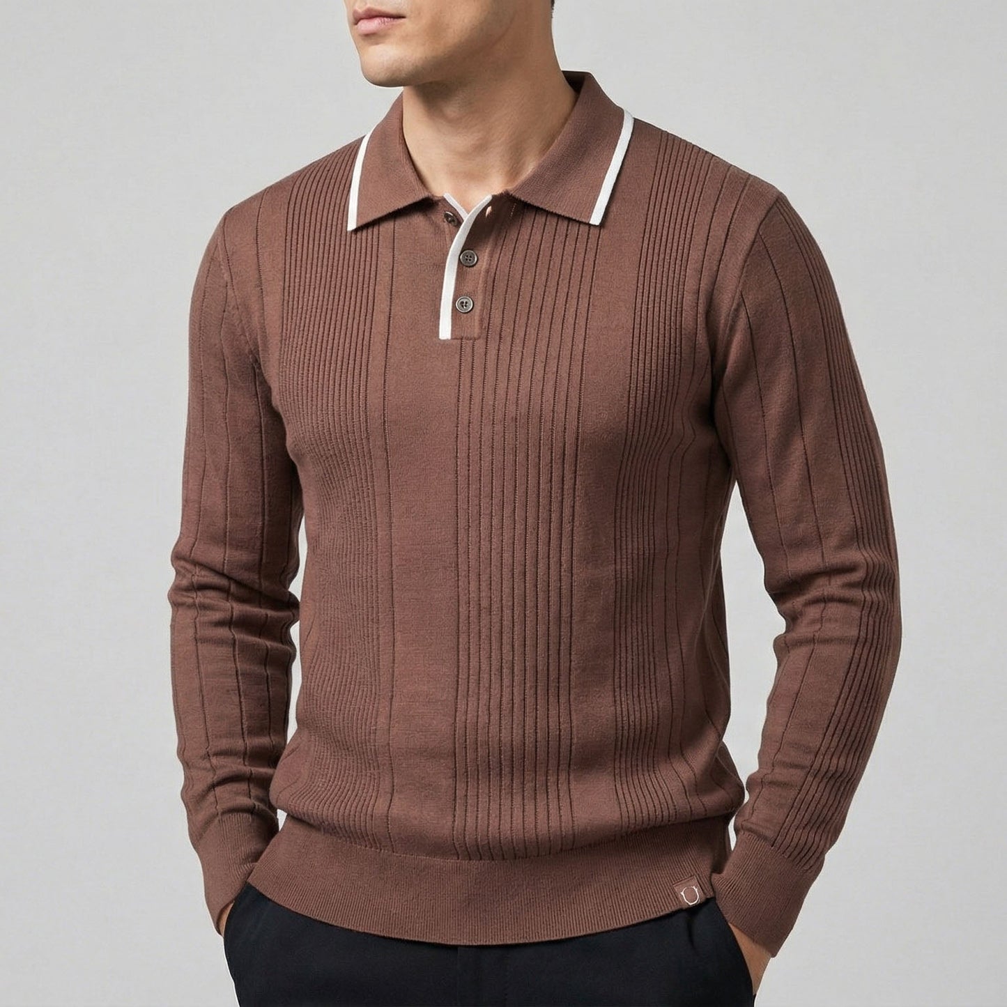 RICCARDO RIBBED KNIT POLO