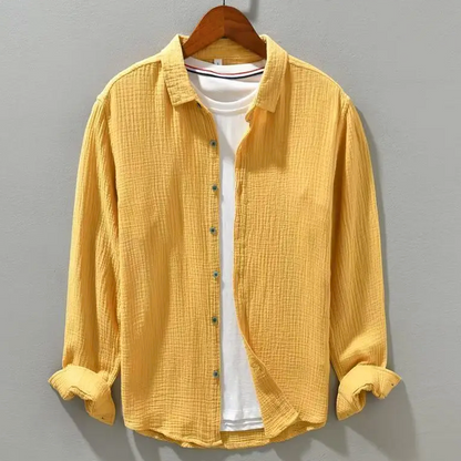 SANDSTONE TEXTURE BUTTON SHIRT