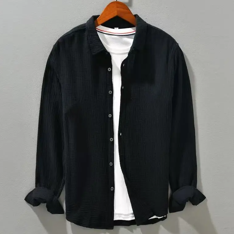 SANDSTONE TEXTURE BUTTON SHIRT