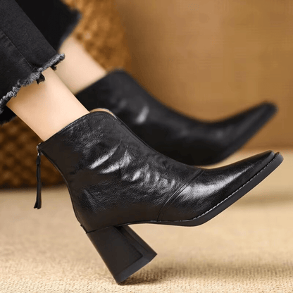 SHAPED | LUXURY MID-HEEL ANKLE BOOTS