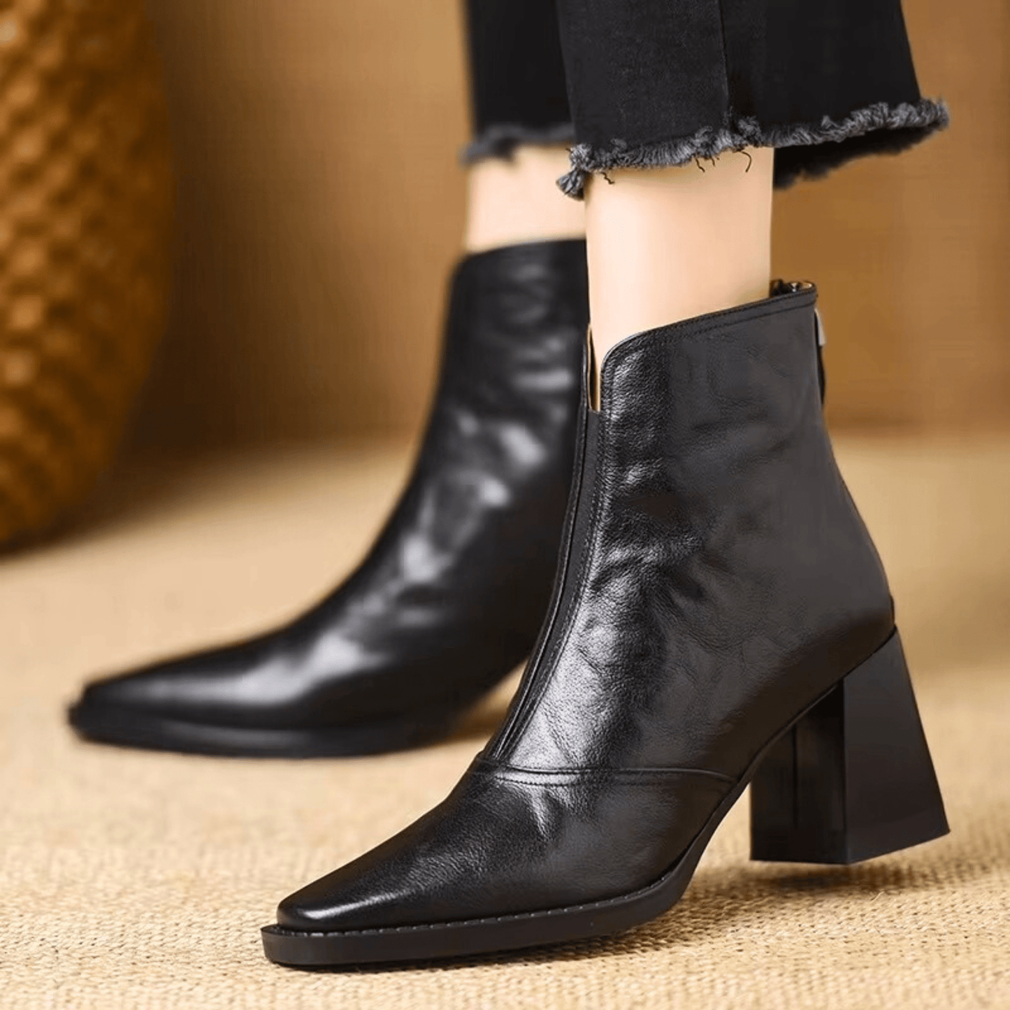 SHAPED | LUXURY MID-HEEL ANKLE BOOTS