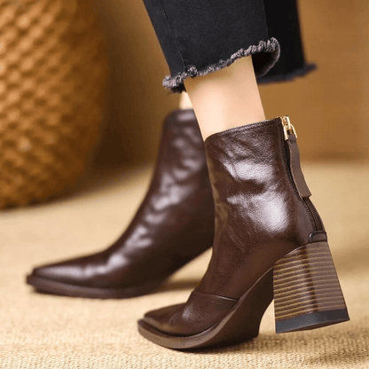SHAPED | LUXURY MID-HEEL ANKLE BOOTS