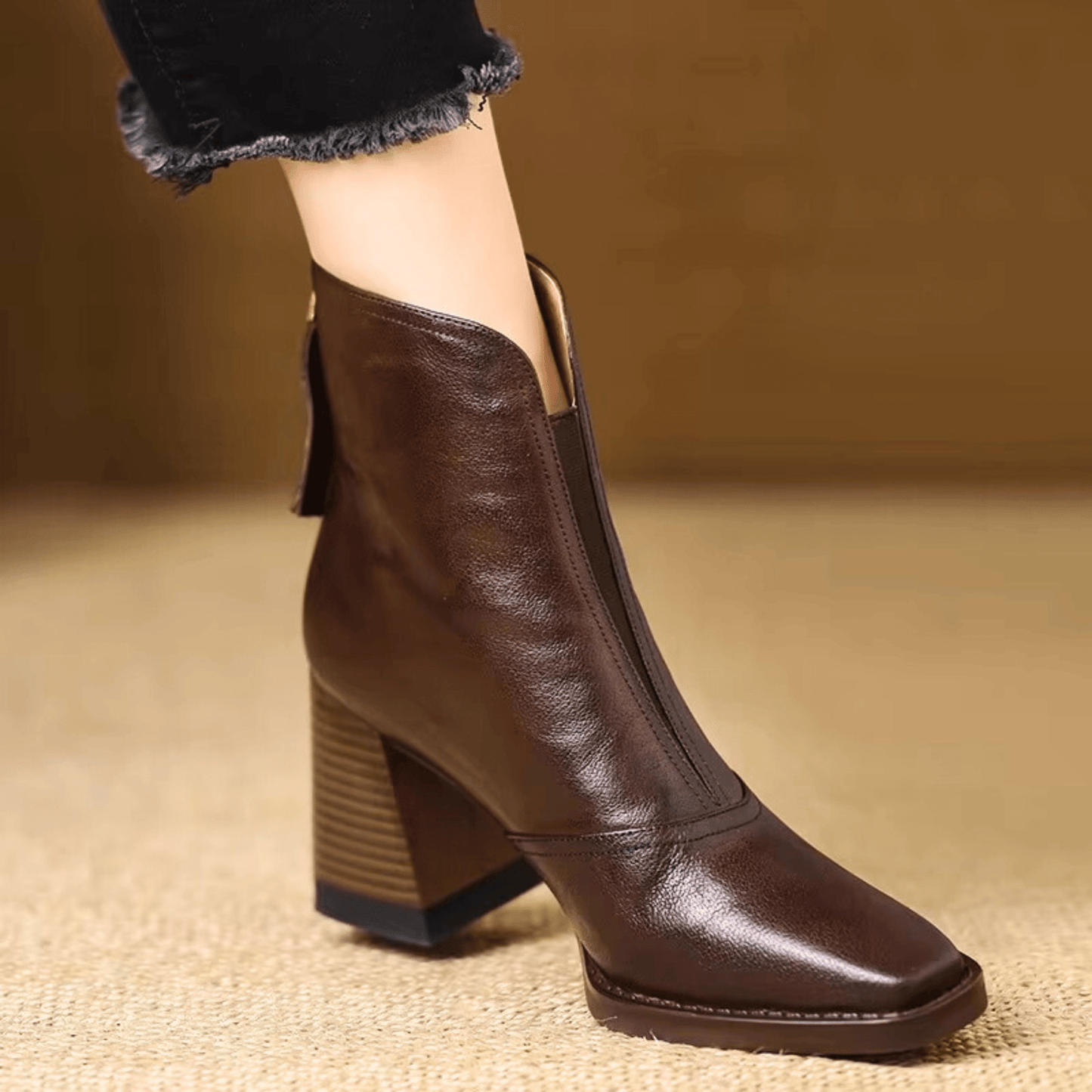 SHAPED | LUXURY MID-HEEL ANKLE BOOTS